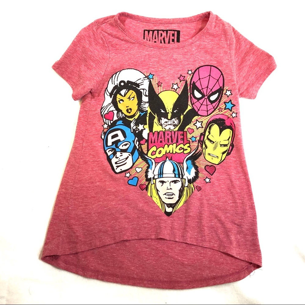 Marvel Comics girls graphic T shirt sz SM